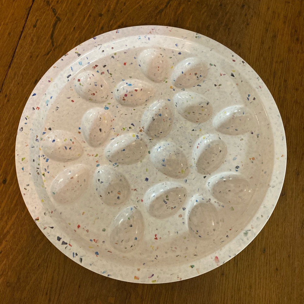 Zak Kitchen Egg Plate confetti FREE SHIPPING